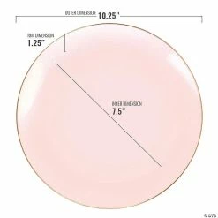 Buy 🎁 Pink with Gold Organic Round Disposable Plastic Dinnerware Value Set (120 Dinner Plates + 120 Salad Plates) 😉 -Party Tableware Shop pink with gold organic round disposable plastic dinnerware value set 120 dinner plates 120 salad plates14274454 a02