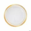 Deals 💯 Premium Plastic Dinner Plates with Ornate Gold Trim - 25 Ct. 🤩