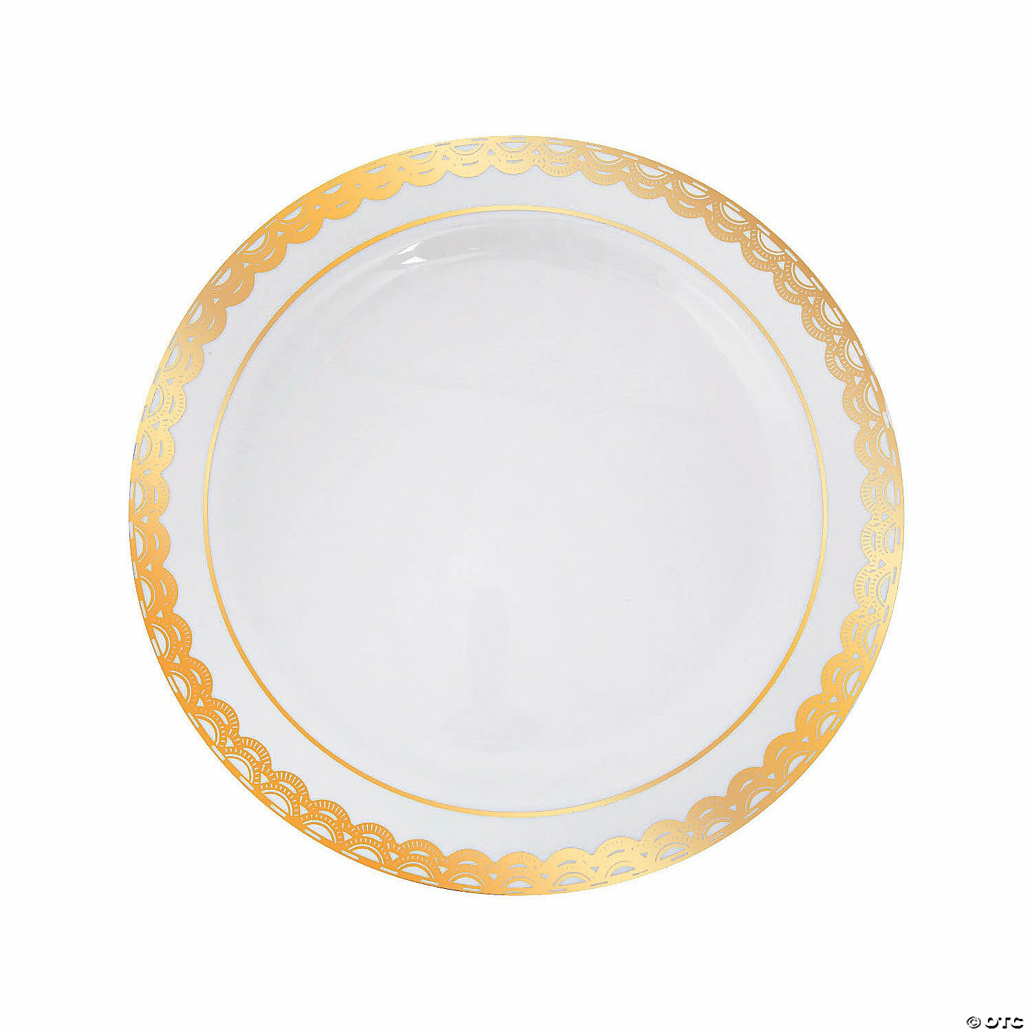 Deals 💯 Premium Plastic Dinner Plates with Ornate Gold Trim - 25 Ct. 🤩 1 Deals 💯 Premium Plastic Dinner Plates with Ornate Gold Trim - 25 Ct. 🤩