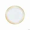 Top 10 🥰 Premium White Plastic Dessert Plates with Metallic Trim - 25 Ct. 🔔