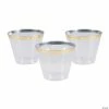 Promo 🎉 Small Plastic Cups with Gold Trim - 24 Pc. 🧨