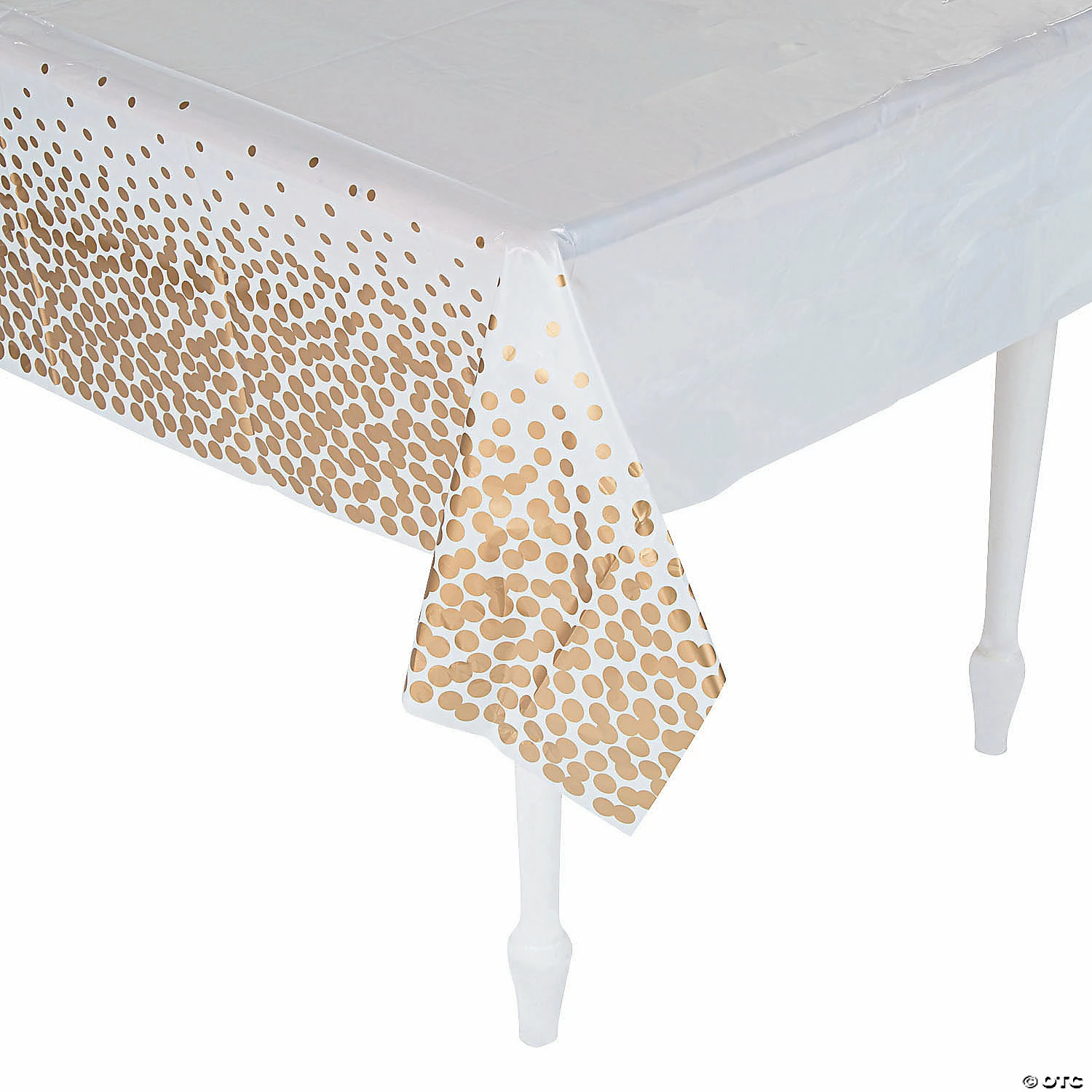 Buy ๐ White with Gold Dots Tablecloth ๐ 1 Buy ๐ White with Gold Dots Tablecloth ๐