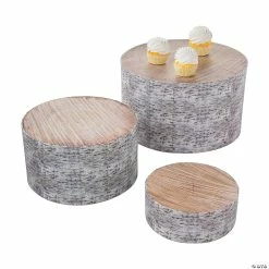 Flash Sale ⌛ Woodland Party Tree Stump Treat Stands - 3 Pc. 😍